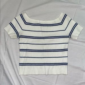 off the shoulder striped top from L.A. hearts